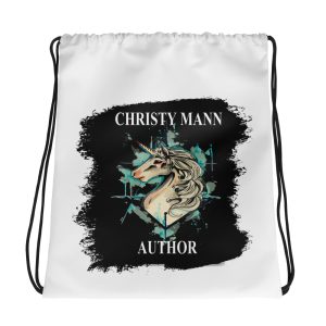 Christy Mann Author Logo Drawstring bag